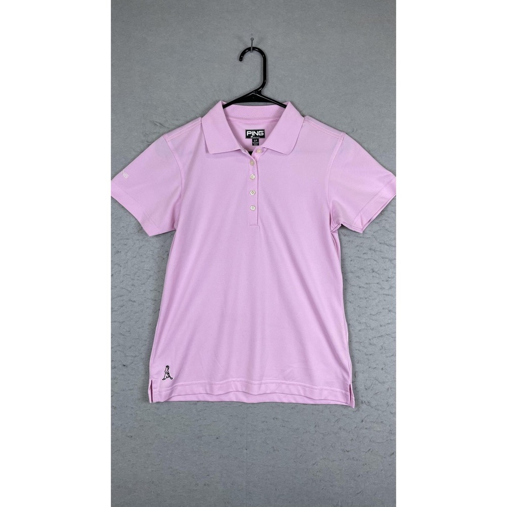 PING Performance Polo Shirt Womens‎ Small Pink Golf Moisture Wicking Athletic